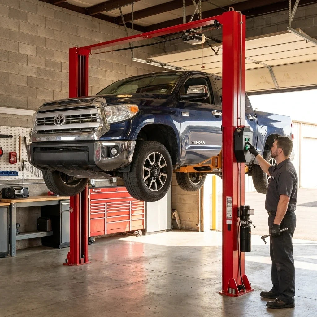 12000 Lbs Extra Height 167Inch 2 Post Lift Two Post Car Lift AK-M120 Auto Lift Car Lift Hoist 2 Post Car Lift (Extra Height, Red) — Lifestyle
