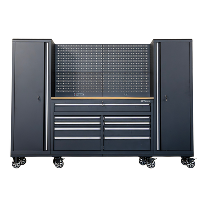 100" Rolling Tool Chest Workstation with Bench Top & Side Lockers