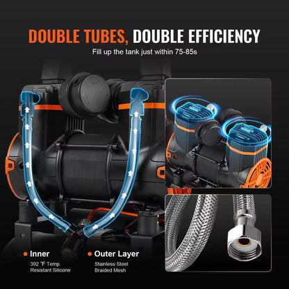 1.2 HP 4.8 Gal. Air Compressor Electric 2.2 CFM 90PSI Oil Free Air Compressor Tank and Max 116 PSI Ultra Compressor