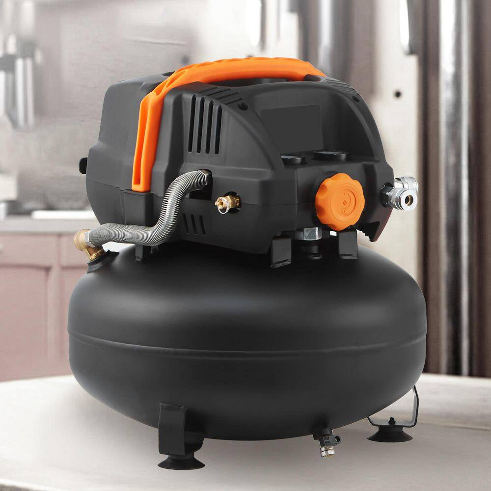 6 Gal. Gas Air Compressor, 1.7HP 2.3CFM Portable Pancake Air Compressor 150PSI Max Pressure