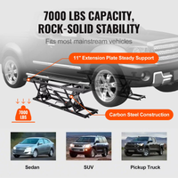 Portable Car Lift Designed for Home Garages, 7000 LB Capacity, Q235B Carbon Steel, Foldable Storage