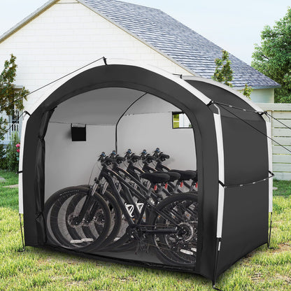 Bike Storage Shed Tent with PU4000MM Waterproof 210D Oxford Fabric for 5 Bikes