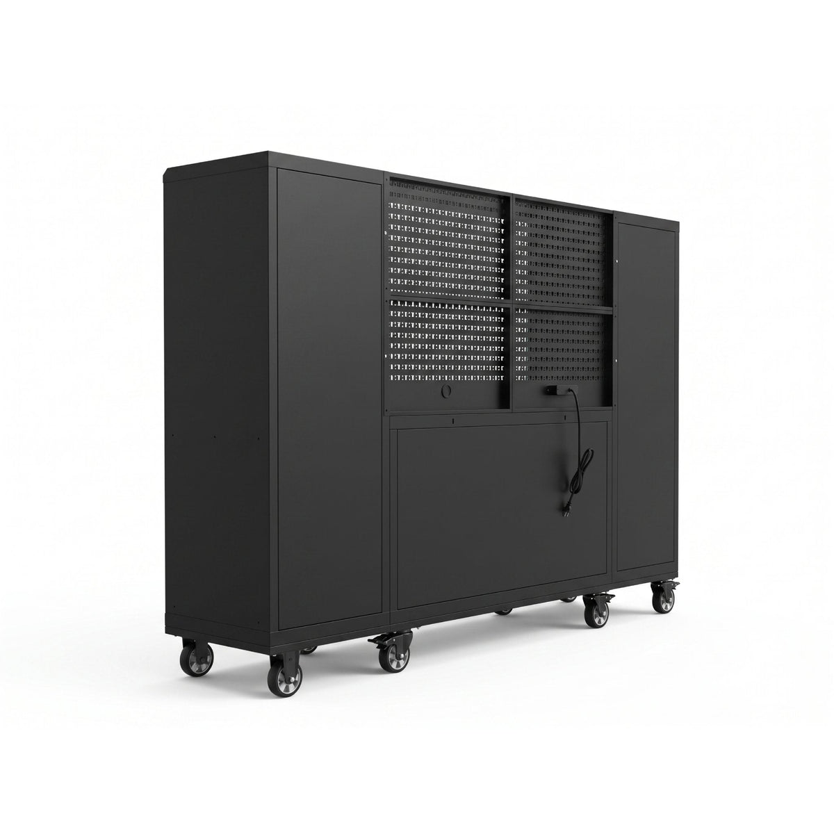 100" Rolling Tool Chest Workstation with Bench Top & Side Lockers