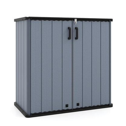 Outdoor Storage Shed 23.5 Cu.ft All-Weather Storage Box with Floor Lockable Door