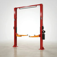 12000 Lbs Extra Height 167Inch 2 Post Lift Two Post Car Lift AK-M120 Auto Lift Car Lift Hoist 2 Post Car Lift (Extra Height, Red) — Studio Shot