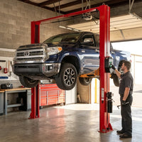 12000 Lbs Extra Height 167Inch 2 Post Lift Two Post Car Lift AK-M120 Auto Lift Car Lift Hoist 2 Post Car Lift (Extra Height, Red) — Lifestyle