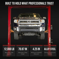2-Post Car Lift Built for Professional Service, 12000 Lb Capacity, 70.87 Inch Height, Dual Hydraulic Drive — Results & Stats